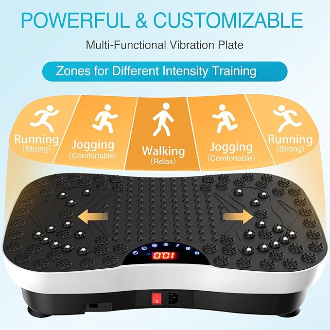 AXV Vibration Plate Exercise Machine Whole Body Workout Portable Mini Vibrate Fitness Platform