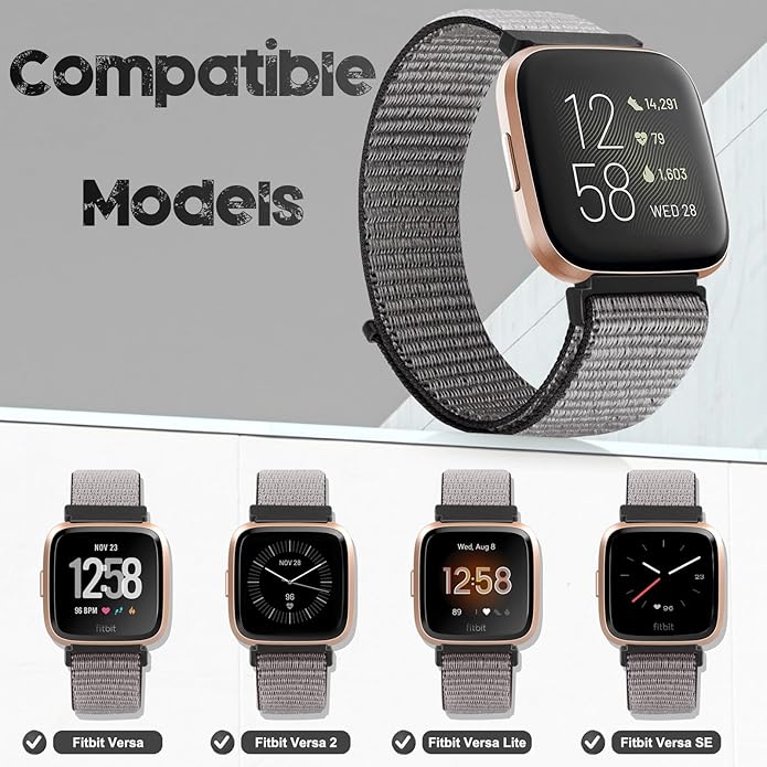 Tiptops 3 Pack Bands Compatible with Fitbit Versa 2/Fitbit Versa/Versa Lite/Versa SE for Women Men