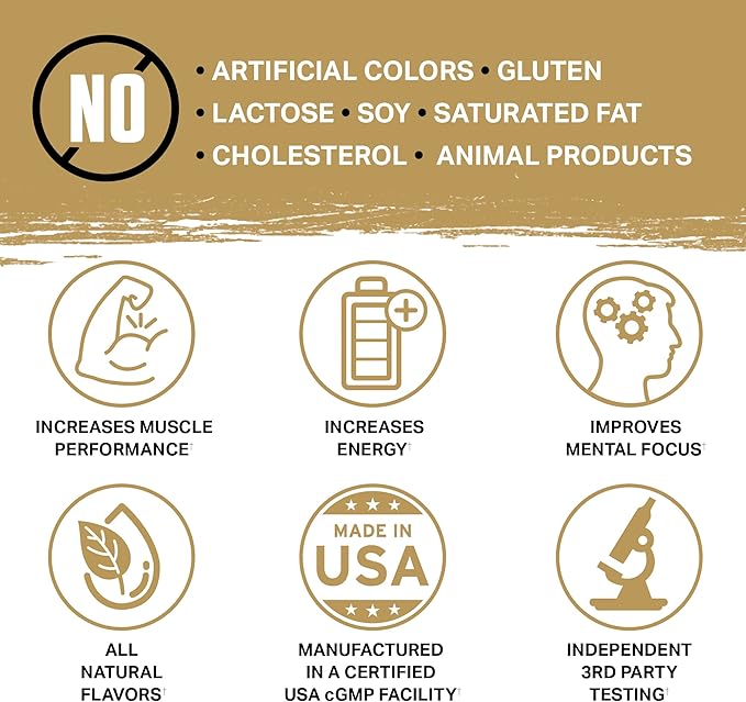 Ambrosia Kinetic Organic Preworkout, Mushroom Enhanced Natural Pre Workout Supplement, Nootropic