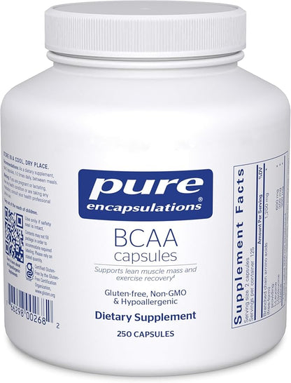 Pure Encapsulations BCAA Capsules | Hypoallergenic Supplement to Support Muscle Function During