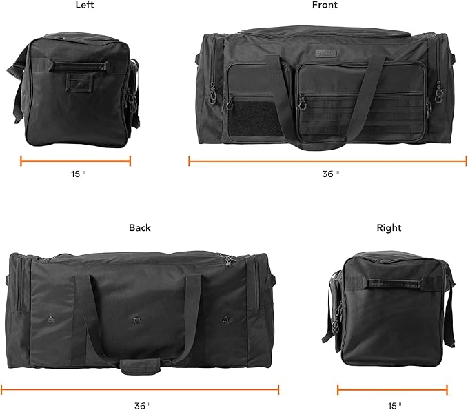 Fitdom 130L 36" Heavy Duty Extra Large Sports Gym Equipment Travel Duffle Bag W/Adjustable Shoulder