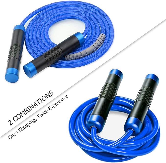 Redify Weighted Jump Rope for Workout Fitness(1LB), Tangle-Free Ball Bearing Rapid Speed Skipping