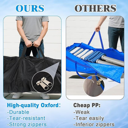 140 Gallon Extra Large Storage Bag for Aboveground Pools - Heavy-duty Pool Cover Storage with 4