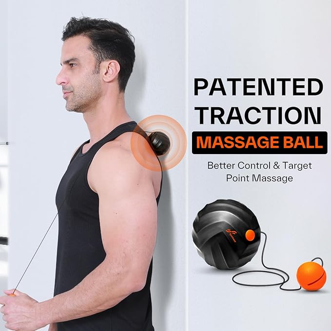 Sportneer 4 in 1 Foam Roller Set: Dual Textures Foam Roller, Foot Roller, Lacrosse Ball, Traction