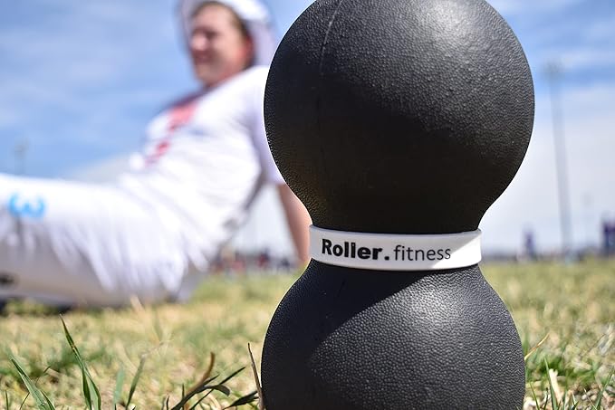 Fitness Infinity Roller, Peanut Foam Massage Ball, Large 8-Inch Double Exercise Roller (Gray