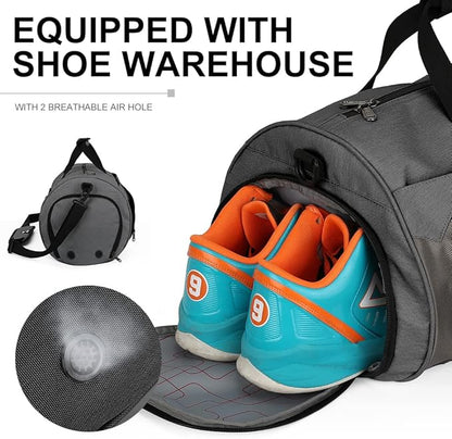 INOXTO Small Sports Gym Bag，Travel Duffel Bag with Dry Wet Pocket and Shoes Compartment for Women
