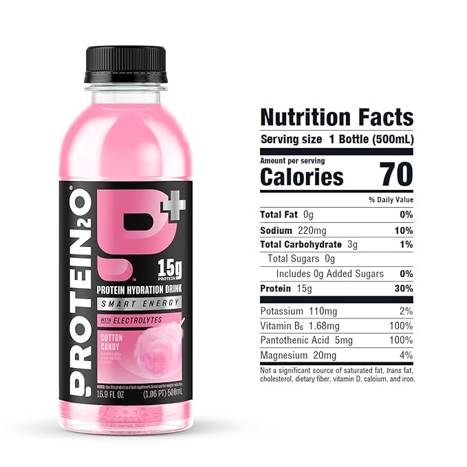 Protein2o 15g Whey Protein Isolate Hydration Drink Plus Energy & Focus, 350mg of Electrolytes