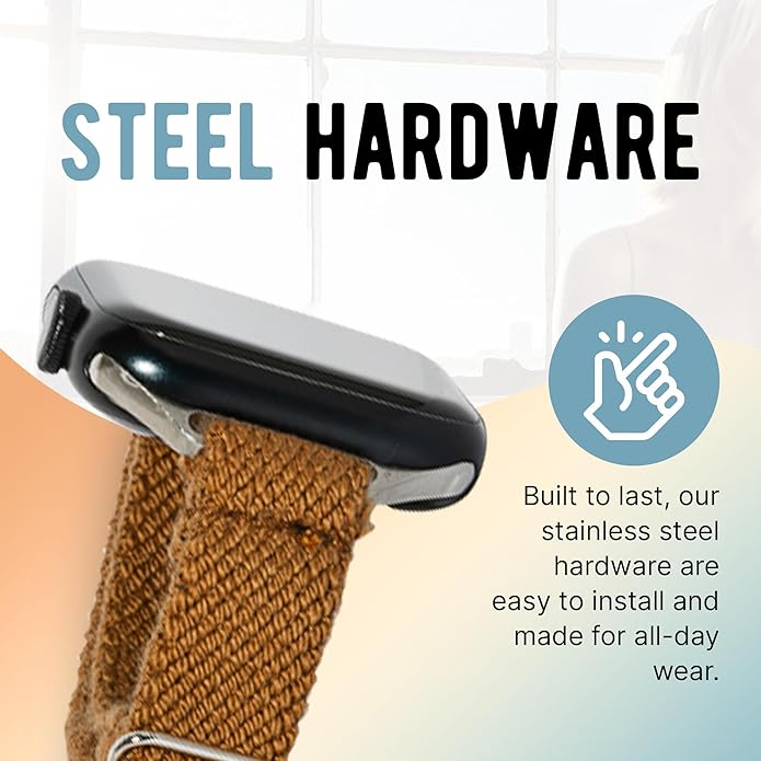Braxley Bands - Organic Cotton Watch Bands For Women and Men, Compatible With All Apple Watch Sizes