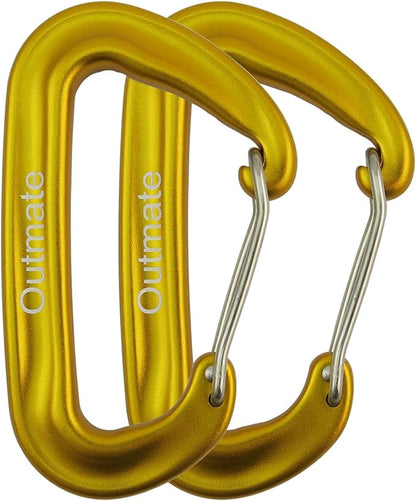 12kN 3.2"x2" Heavy-Duty Carabiner Clips - Durable, Lightweight Aluminum Alloy Carabiners for