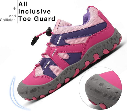 Mishansha Kids Hiking Boots Toddler Girls Boys Hiking Shoes Water-Resistant Anti-Collision Non-Slip