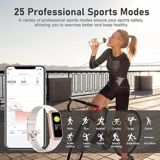 Fitness Tracker with Step Counter/Calories/Stopwatch, Activity Tracker, Health Tracker with Heart