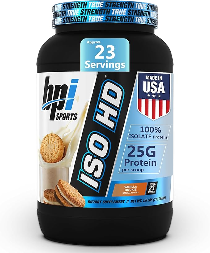 BPI Sports ISO HD Isolate Protein Powder ??100% Whey Isolate, Protein Powder for Muscle Gain