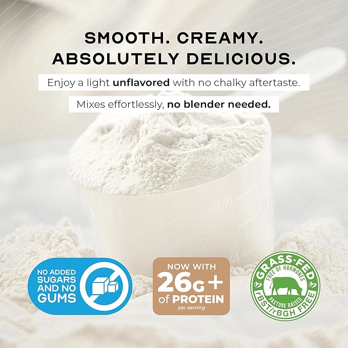 Muscle Feast Grass-Fed Whey Protein Isolate, All Natural Hormone Free Pasture Raised, Whey Isolate
