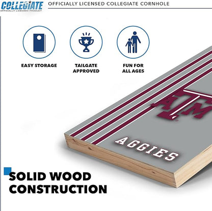 2' x 3' Solid Wood Cornhole Set with Direct Print HD Team Graphics – Great Gift for Any NCAA Fan!