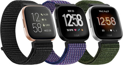 Tiptops 3 Pack Bands Compatible with Fitbit Versa 2/Fitbit Versa/Versa Lite/Versa SE for Women Men