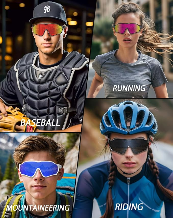 BEACOOL Polarized Running Sunglasses for Men Women UV400 Protection TR90 Sport Sunglasses for
