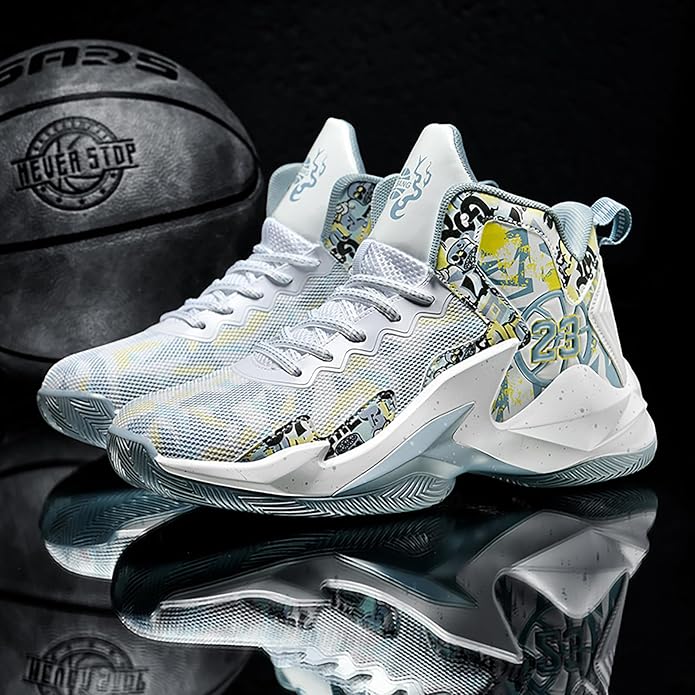 Boys Basketball Shoes Breathable Indoor Athletic Shoes Youth Outdoor Fashion Sneakers Comfortable