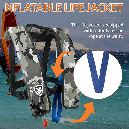 Automatic/Manual Inflatable Life Jacket| Inflatable PFD Kayak Vest Adult| Life Vest for Adults|