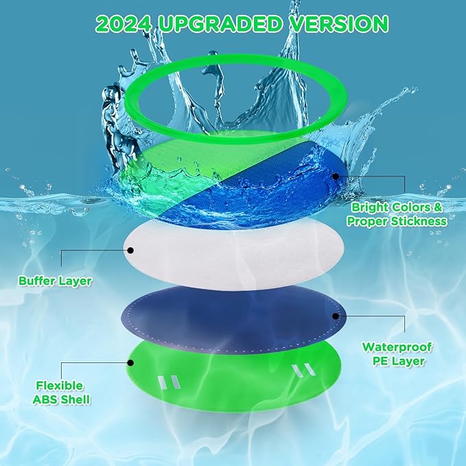 Ayeboovi Toss and Catch Ball Game Outdoor Beach Pool Toys for Kids Games 6 Paddle 3 Balls Pool