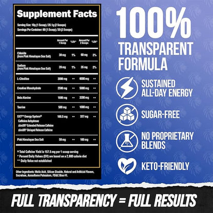 ALPHA LION Core Pre Workout with Creatine for Performance, Beta Alanine for Muscle, L-Citrulline