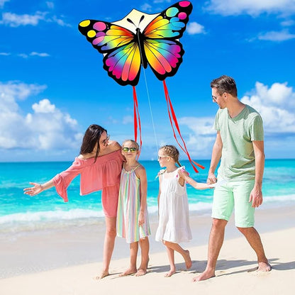 Colorful Butterfly Kites for Kids and Adults, Big Kids Kites Easy to Fly, Beach Kite for