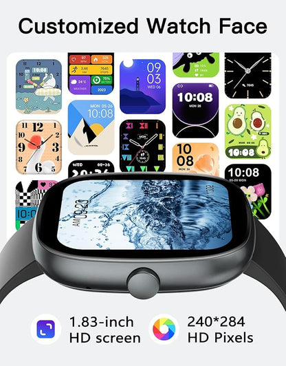 Fitness Tracker 2025 Ver. (Answer/Make Calls), 1.85" Smart Watch Fitness Watches for Women Men with