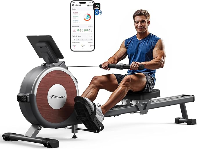MERACH Rowing Machines for Home, Magnetic Rowing Machine with 16 Levels, Rower Machine of Quiet