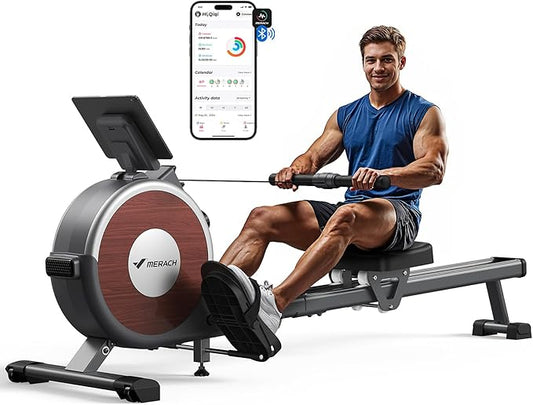 MERACH Rowing Machines for Home, Magnetic Rowing Machine with 16 Levels, Rower Machine of Quiet