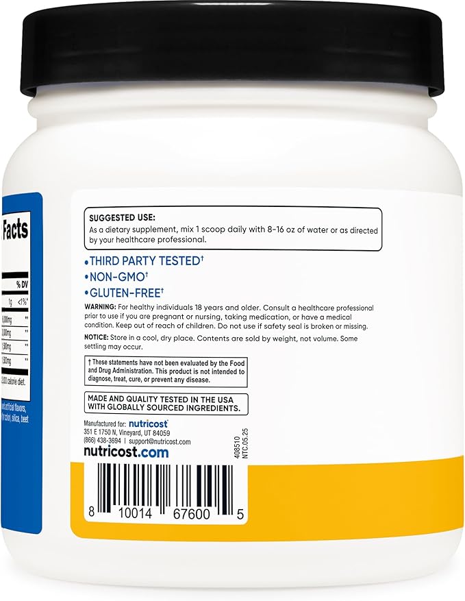 Nutricost BCAA Powder (Orange Mango, 60 Servings) - 2:1:1 Optimal Ratio, Gluten Free, Non-GMO