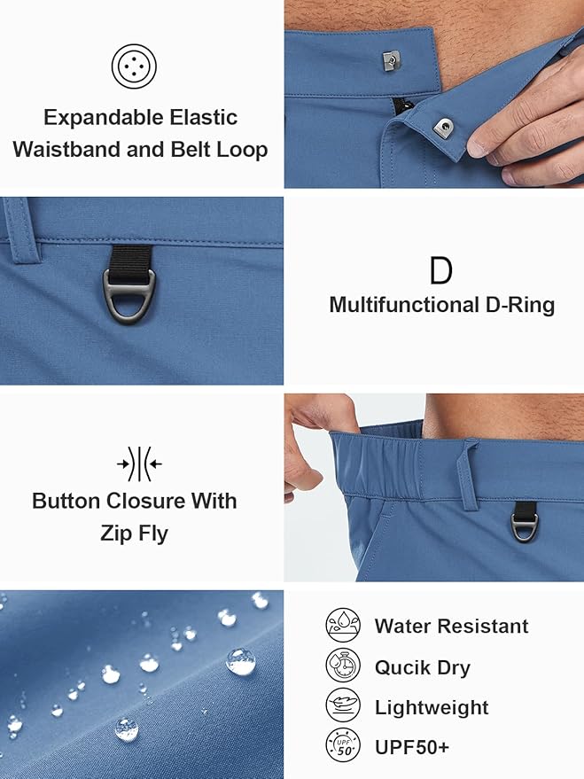 NORTHYARD Men's Cargo Hiking Shorts 9" Lightweight Outdoor Tactical Work Camping Sport Golf Casual