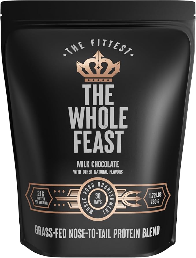 The Fittest Whole Feast Beef Protein Powder - Milk Chocolate - Grass Fed Nose to Tail Carnivore