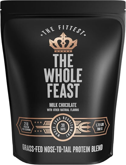 The Fittest Whole Feast Beef Protein Powder - Milk Chocolate - Grass Fed Nose to Tail Carnivore