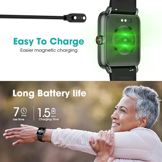 Pedometer Watch Senior Friendly No App/Phone Required, Waterproof Fitness Tracker Watch with Step