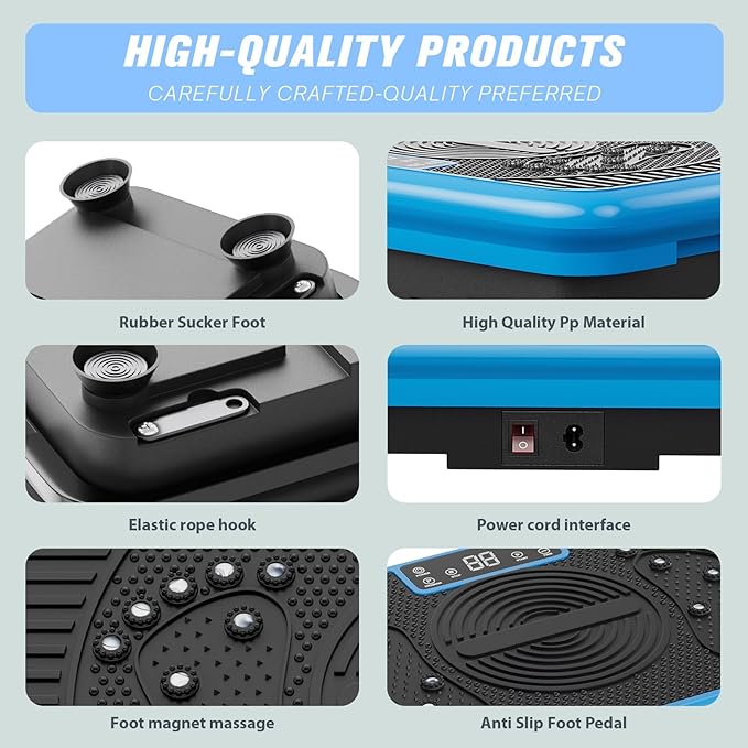 Vibration Exercise Plate ??Full Body Fitness Platform for Home Gym, Lymphatic Drainage & Fat