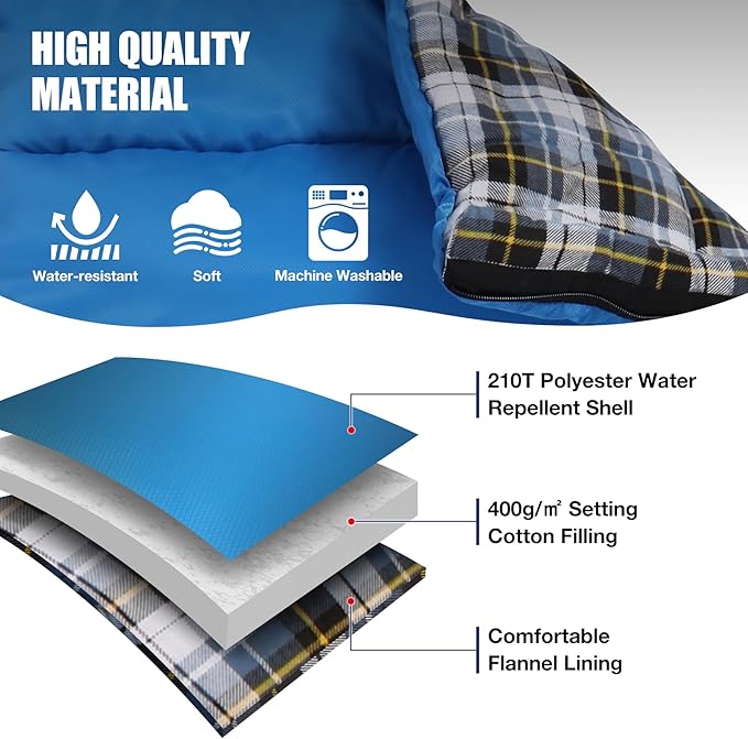 REDCAMP Kids Mummy Sleeping Bag for Camping, 3 Season Cold Weather Sleeping Bag Fit Boys,Girls &