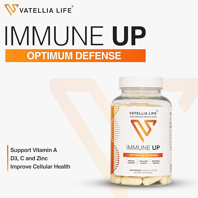 Immune Up High-Absorption Vitamin C, D3, A + Zinc | Immune Support | Improve Cellular Health |
