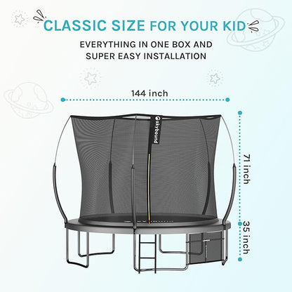 SkyBound 14 FT 12 FT 10FT 8FT 6FT Springless Trampoline for Kids and Adults - Recreational
