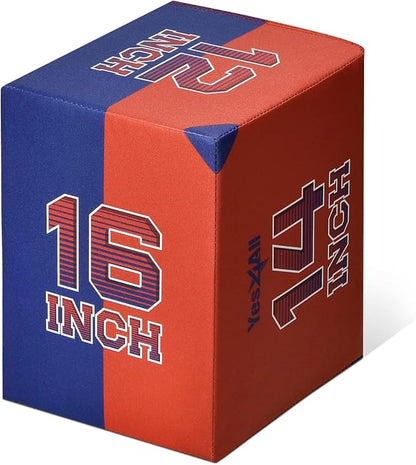 Yes4All 3-in-1 Soft-Padded Plyo Box With Wooden Core, Non-Slip Multi-Use Cushioned Plyometric Jump