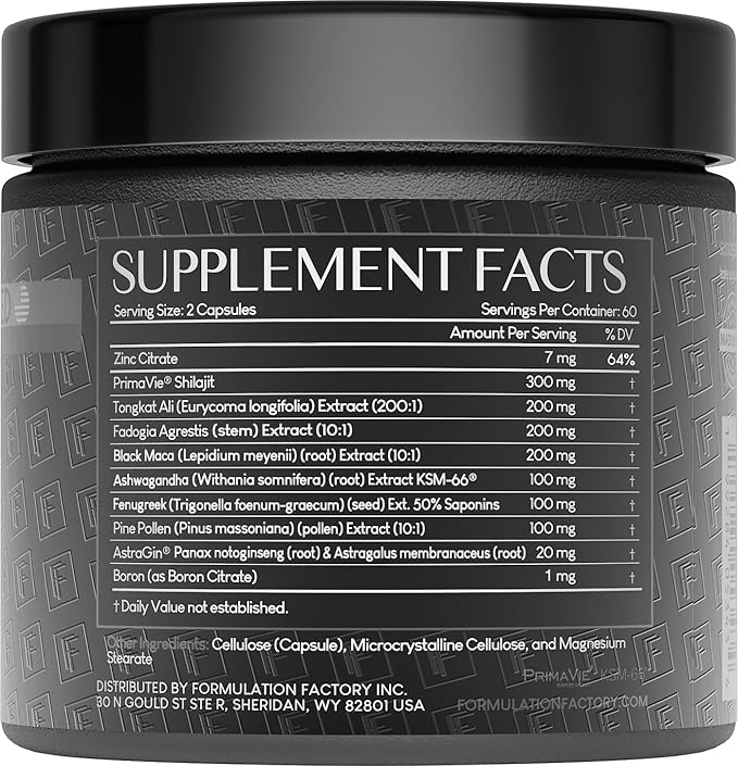 Self Obsessed MAXXED: 10-in-1 Men's Vitality Formula with Shilajit, Tongkat, Ashwagandha, Maca