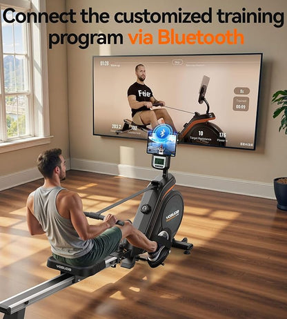 YOSUDA Magnetic/Water Rowing Machine for Home - Rower Machine Use with Bluetooth, App Supported