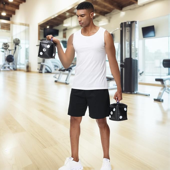 Travel Dumbbells, Water Filled Dumbbells Set, Fitness Exercise Dice 15/20 lbs, Portable Fitness