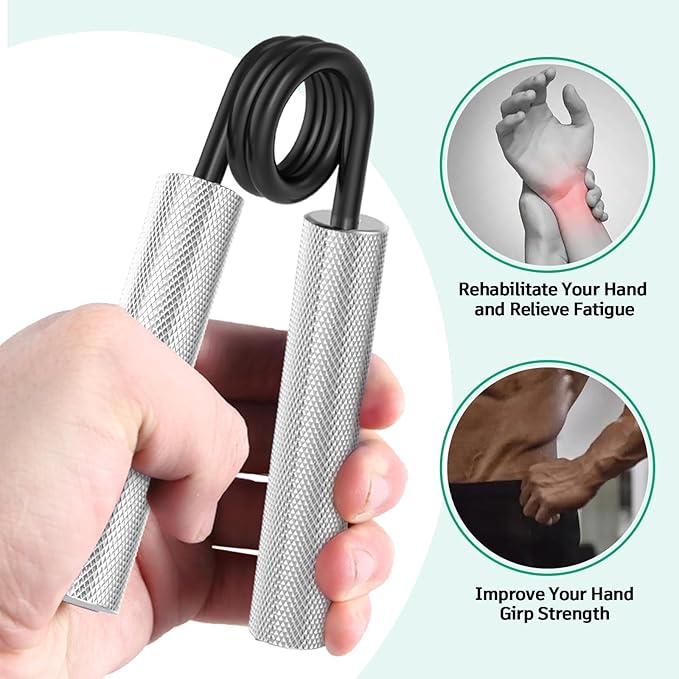 Grip Strength Trainer 4 Pack,50LB-200LB Metal Hand Grip Strengthener,Non-Slip Heavy-Duty Forearm
