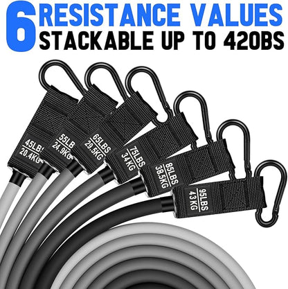Heavy Resistance Bands for Working Out, 300lbs/360lb/420lb Exercise Bands Workout Bands with