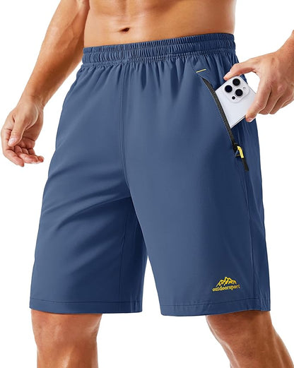 TACVASEN Men's Running Athletic Shorts 9" Quick Dry Workout Gym Shorts Lightweight Summer Shorts 3