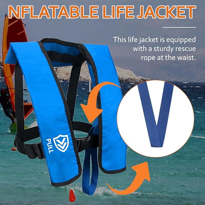Automatic/Manual Inflatable Life Jacket| Inflatable PFD Kayak Vest Adult| Life Vest for Adults|