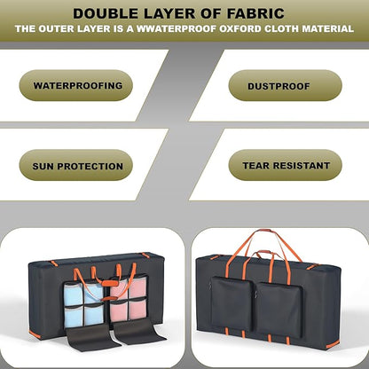Cornhole Carrying Case Fits 4' x 2' Regulated Size, Heavy Duty 600D Oxford Fabric Waterproof &