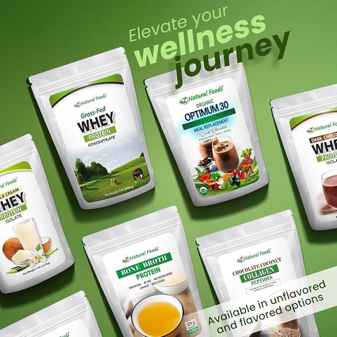 Z Natural Foods Grass-Fed Whey Protein Concentrate - Clean Whey Protein Powder from New Zealand
