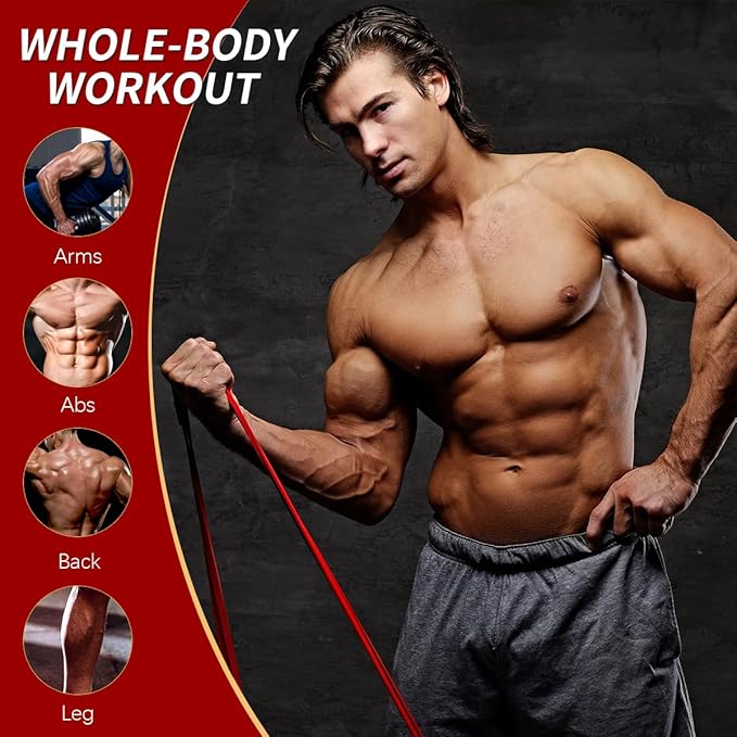 WHATAFIT Resistance Bands, Pull Up Assistance Bands, Exercise Bands, Workout Bands Set for Men and
