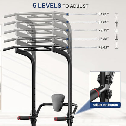 BangTong&Li Power Tower, Pull Up Bar Dip Station/Stand for Home Gym Strength Training Workout