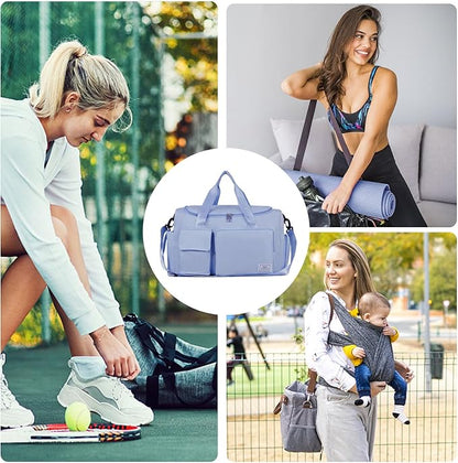FIORETTO Women's Gym Duffle Bag with Shoes Compartment, 37L Capacity, Ideal for Travel, Gym